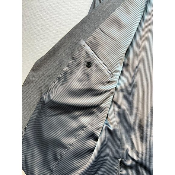 Joseph Abboud Men's Two Button Blazer Jacket Stretch Size 44S Gray Long Sleeve - Picture 7 of 16